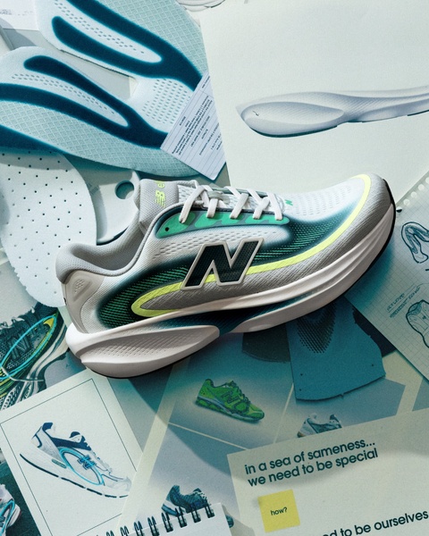 running shoes, athletic sneakers, performance footwear, lace up sneakers, training shoes, new arrival, brand awareness, flat lay, editorial, fresh, calm, neutral, green